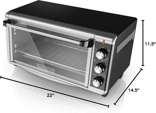 Vista 12 de Horno tostador a convección Black + Decker, 8 rebanadas, extra-amplio, para mesada, Acero inoxidable/Negro