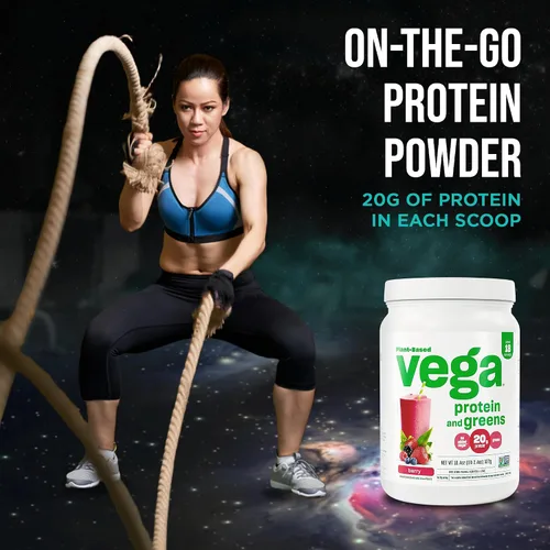 Vista 7 de Envase de proteínas y hierbas en polvo de Vega, VEG00672, S, Berry, 1, 1