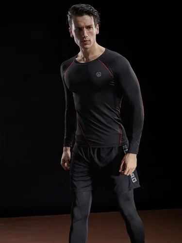 Vista 7 de Neleus - Camisas de compresión de manga larga para hombre, para ejercitarte, correr, 3 u.
