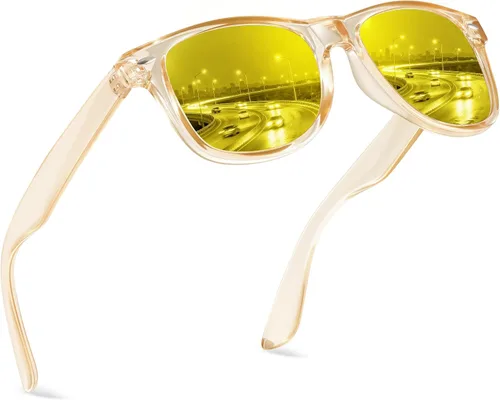 Vista 43 de FEIDUSUN Lentes de sol polarizados para hombre y mujer, lentes de sol retro negros para conducir, pescar, protección UV