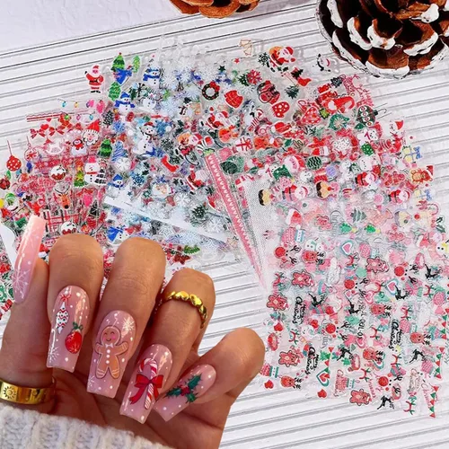 Vista 21 de Calcomanías de uñas de gato, 8 hojas de calcomanías autoadhesivas 3D con diseño de gato dorado, plateado, negro, blanco, para niños, niñas, mujeres