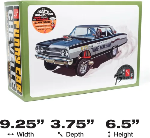 Vista 6 de AMT 1965 Chevy Chevelle AWB Time Machine 1:25 Kit de modelo a escala