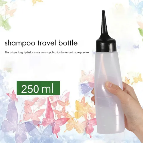 Vista 2 de FILFEEL Botella de champú, 8.5 fl oz Peluquería de gran capacidad de peluquería Recipiente recargable Spray Champú Pot
