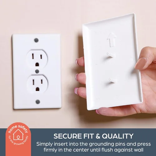 Vista 3 de Dreambaby CoverPlug - Cubierta de enchufe pintable para seguridad del bebé, protector de placa de pared eléctrica, fundas de salida a prueba