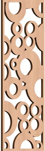 Vista 24 de 9 3/8"W x 24 3/8"H x 1/4"T Farwell Decorativos Paneles de Pared de Madera Calado, Hickory