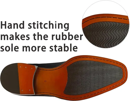 Vista 7 de Zapatos de vestir cómodos y formales Oxford para hombre de cuero genuino