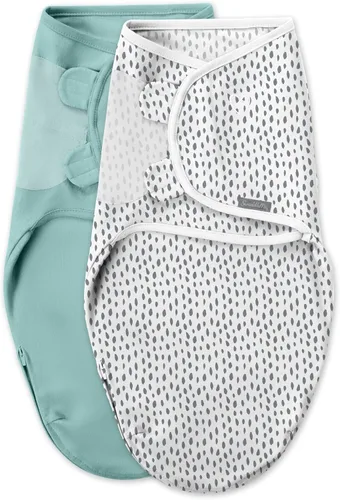 Vista 12 de SwaddleMe Luxe Easy Change Swaddle, Ellie Elephant/Triángulo Gris, S/M (0-3 meses)
