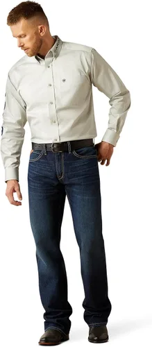Vista 24 de Ariat Camisa de sarga con logotipo del equipo para hombre