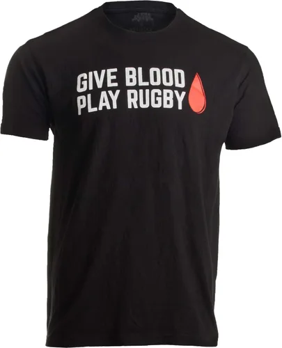 Vista 2 de Give Blood Play Rugby Divertida camiseta de la Unión de Rugby Player Rugger League