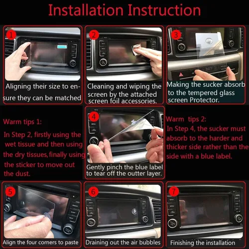 Vista 7 de TTCR-II Protector de pantalla compatible con Jeep Compass 2022, 2023, 2024, 2025 y 2026, de 10.1 pulgadas, protector de vidrio templado de 10.1
