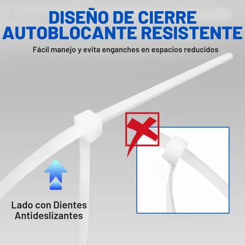 Vista 5 de Bridas para Cables, RAZCC 1200 piezas Bridas para Cables de 8 Pulgadas, Bridas de Alambre de Plástico Blanco Resistentes con Resistencia a