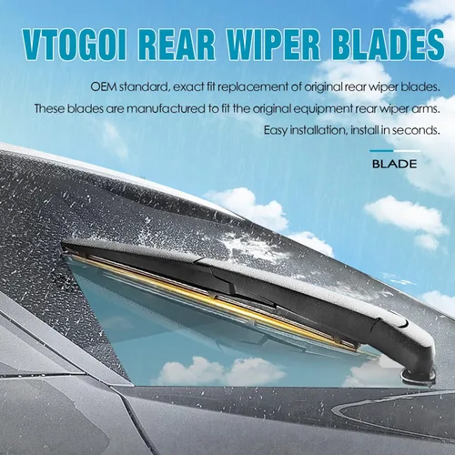 Vista 7 de VTOGOI® Juego de limpiaparabrisas de repuesto para Toyota FJ Cruiser 2007-2014, juego de limpiaparabrisas delanteros y traseros de calidad original