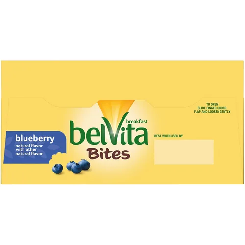 Vista 20 de belVita Bocadillos de galletas de desayuno, sabor a arándano, 5 paquetes