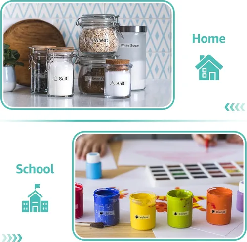 Vista 6 de NineLeaf 3 Pack Compatible for DYMO D1 45010 S0720500 Black on Clear 12mm 1/2'' x 23ft Label Tape Refill Work in DYMO LabelManager 160 210D 260P 280