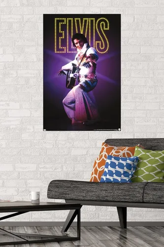Vista 2 de Elvis Presley - Póster de pared de traje, 34 pulgadas de largo x 22.4 pulgadas de ancho, versión premium sin marco
