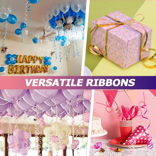 Vista 7 de Luomorgo Cinta rizadora negra, 500 yardas/1 rollo de cinta para globos Negro