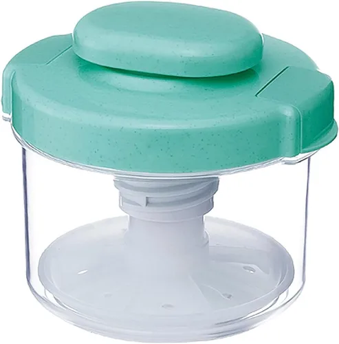 Vista 10 de Tsukemono - Contenedor redondo para hacer pepinillos instantáneos, fabricado en Japón, sin BPA (azul 0.8 L)