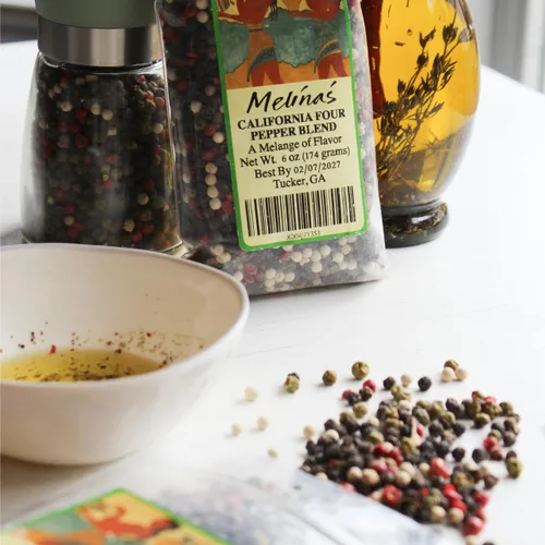Vista 7 de Melina's Peppercorns, California 4 Pepper Blend, 6 onzas