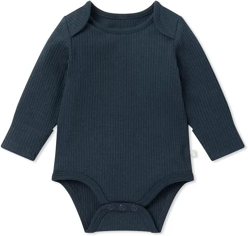 Vista 13 de MORI Body unisex de manga larga para bebé de viscosa de bambú y algodón orgánico, cómodo mameluco para niños y niñas