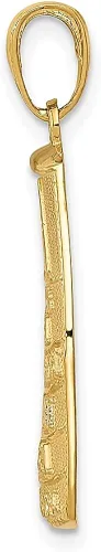 Vista 2 de Collar con dije de oro amarillo de 14 quilates del sur de EE. UU. Key West con dije de oro amarillo del sur de la mayoría de los puntos de EE. UU.