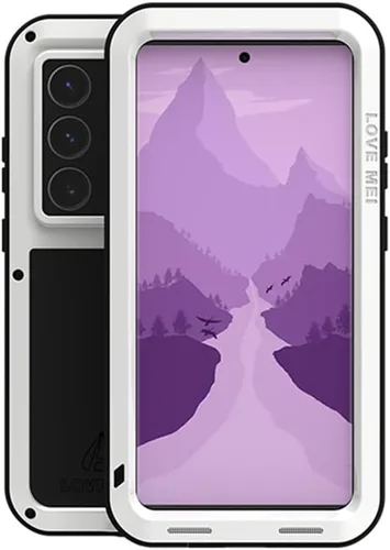Vista 10 de LOVE MEI Funda de metal para Samsung Galaxy S24 Ultra, resistente al aire libre, de aluminio, de metal, militar, a prueba de golpes, protección Negro
