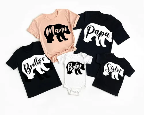 Vista 2 de Family Bear T-shirts, Matching Family Shirt, Mama Bear Shirt, Papa Bear Shirt, Baby Bear Tee, Bear Family Gifts, Cute Family Shirts, Bear Family