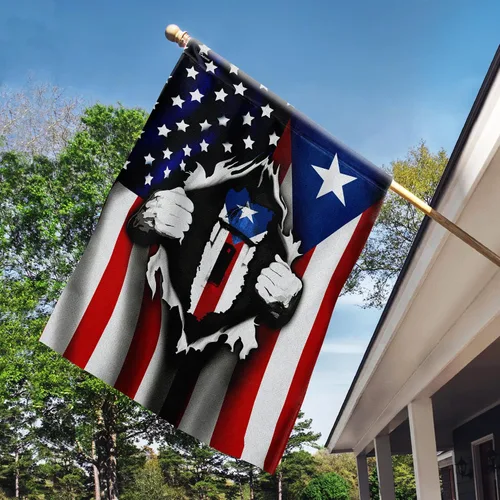 Vista 4 de FLAGWIX Banderas de Puerto Rico, decoraciones de bandera de Puerto Rico – Bandera de casa de 30 x 40 pulgadas, decoraciones para el hogar, exterior