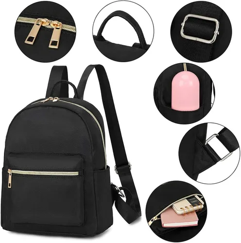 Vista 6 de Mini mochila para niñas resistente al agua pequeña mochila bolso de hombro para mujeres adultos niños viaje escolar