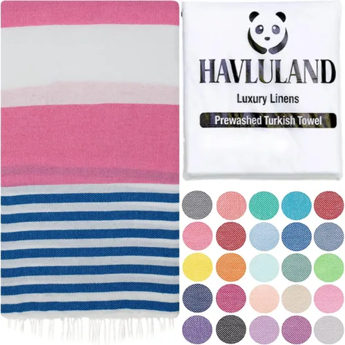 Vista 35 de Havluland - Juego de toallas de baño (100 % algodón turco)