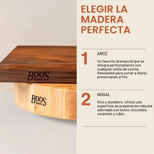 Vista 6 de John Boos Walnut Blo WAL-CCB1812-175 Classic Collection Taco de madera con extremo de grano, 18 "x 12" x 1,75