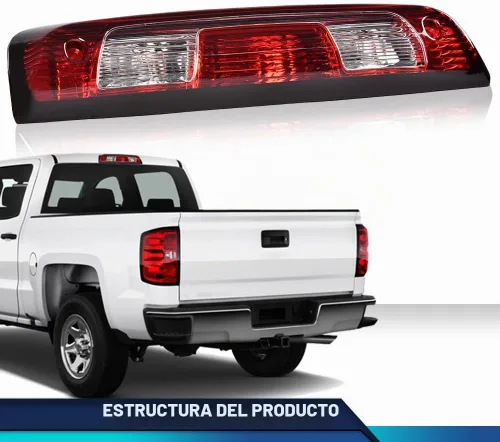 Vista 9 de Tercera luz de freno PIT66 para Chevy Silverado 2015-2021