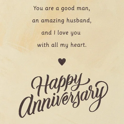 Vista 4 de American Greetings Tarjeta de aniversario para él (The Best In Me)