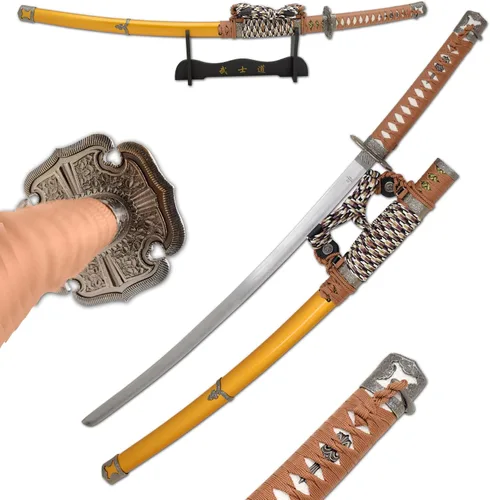 Vista 16 de Snake Eye Tactical Clásica - Espada samurái Katana de dos tonos con soporte de exhibición