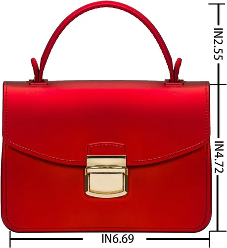 Vista 4 de Bolso de mano con asa superior para mujer, bolso cruzado de gelatina