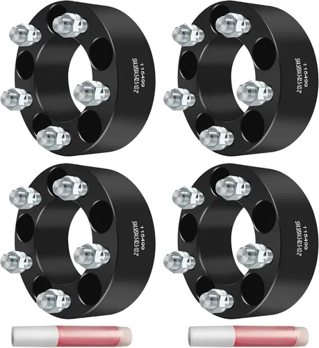 Vista 10 de ECCPP espaciadores de ruedas negros de 1.5" para tornillos 5x4.5 para Jeep (4 unidades), 71003