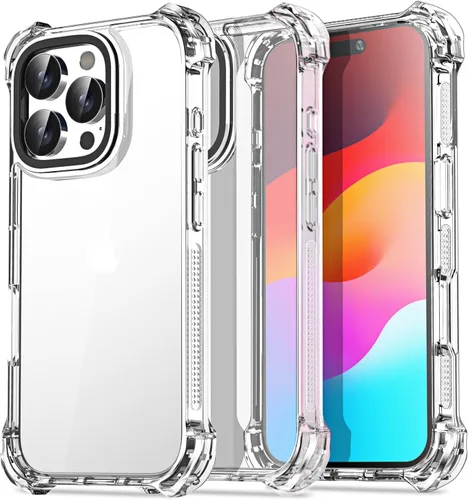 Vista 49 de AICase Funda Rebote Rosa Neón Brillante Compatible con iPhone 15, Transparente a Prueba de Impactos Resistente a Golpes Linda Femenina Adolescente