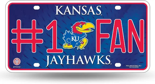 Vista 6 de Rico Industries NCAA - Placa de matrícula metálica unisex para adultos #1