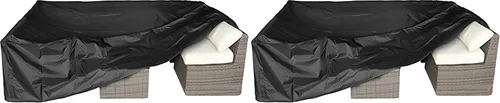 Vista 9 de Fundas para Juego de Muebles de Patio Impermeables Funda para Juegos de Conversación de Patio Funda para Sofá Seccional de Exterior Fundas