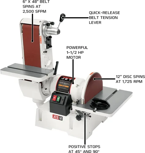 Vista 3 de JET JWBS-20-5 Sierra de cinta de 5 hp con base móvil universal JET JMB-UMB-UMB-HD (708119) &