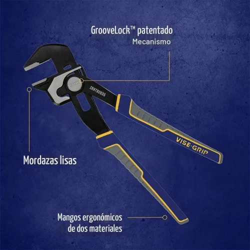 Vista 6 de IRWIN VISE-GRIP Alicates ajustables, fontanería, lengüeta y ranura, 8 pulgadas (IRHT82635)