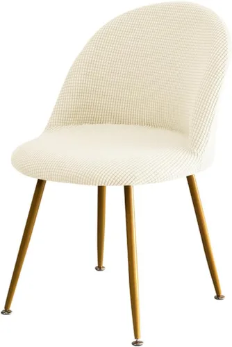 Vista 2 de Paquete de 2 fundas de elastano sin brazos de mediados de siglo para silla con respaldo corto para sala de estar y cocina
