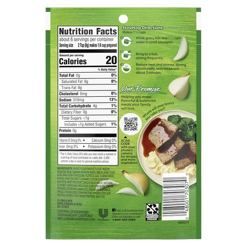 Vista 2 de Knorr Mezcla de salsa para deliciosas comidas fáciles y guarniciones, salsa marrón clásica sin sabores artificiales, sin MSG añadido 1.2 oz