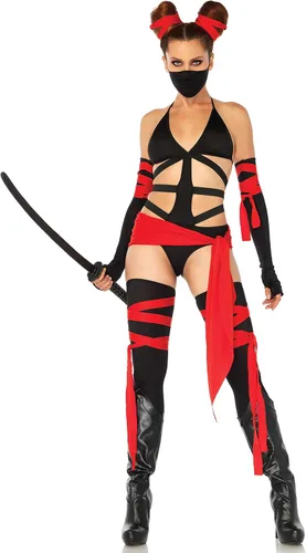 Vista 3 de Leg Avenue Women's 6 Pc Killer Ninja Costume
