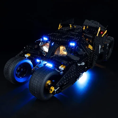 Vista 8 de Kyglaring Kit de iluminación LED solamente – Juego de luces diseñado para Lego DC Batman Batmobile Tumbler 76240 Kit de modelo de construcción – sin