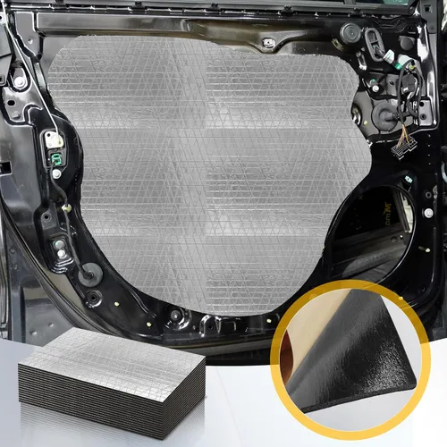 Vista 6 de VOISEN Material de Amortiguamiento de Sonido para Autos, 197 mil (5mm) 21 pies cuadrados, Atenuador de Sonido Automotriz con Acabado de Hoja