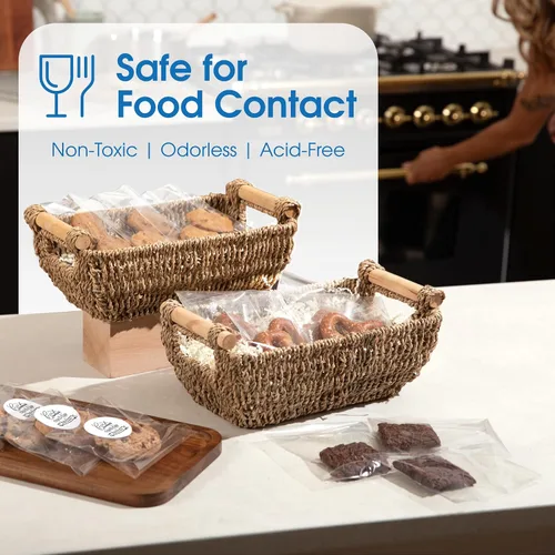 Vista 6 de Bolsas de celofán autosellantes de 5 x 5 pulgadas (1000 unidades) bolsas transparentes para galletas con sello para galletas decoradas, golosinas