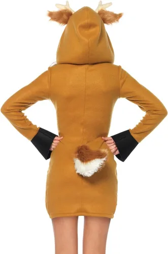 Vista 2 de Leg Avenue Disfraz de Halloween acogedor con capucha para mujer