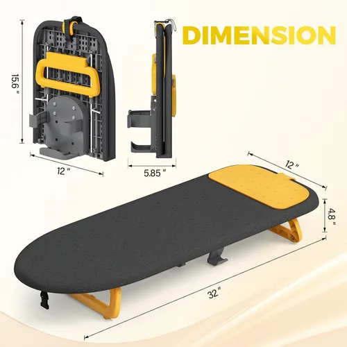 Vista 3 de KINGBOARD Tabla de planchar de mesa, pequeña tabla de planchar con soporte para planchar, mini tabla de planchar plegable, fácil almacenamiento