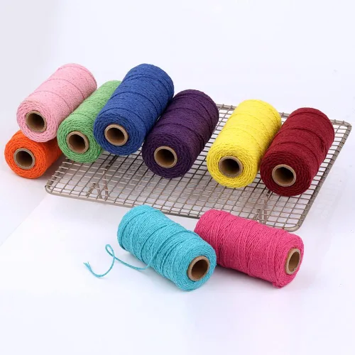 Vista 4 de FLIPPED (109 yardas/1.5 mm/35 colores opcionales) 109 cuerdas de macramé para manualidades, cuerda de algodón para macramé, cuerda de panadero