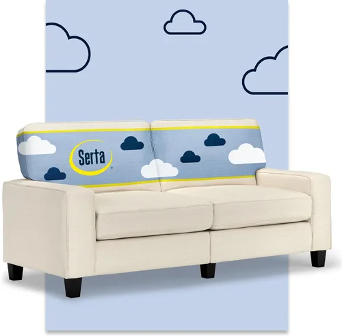Vista 46 de Serta Palisades Sofás Tapizados para Sala, Sofá de Diseño Moderno, Tela, Beige